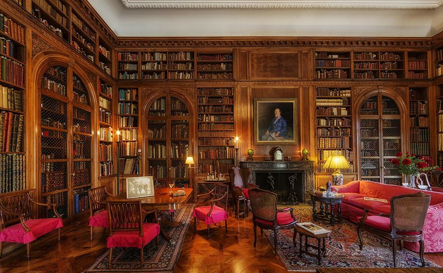 Mr. Castilla’s private library is a thing of real beauty.